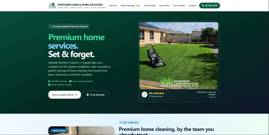 Northside Lawn & Home Solutions — premium home services hero