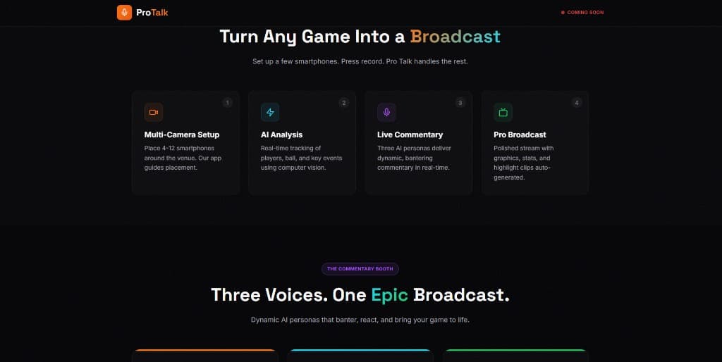 Pro Talk — turn any game into a broadcast